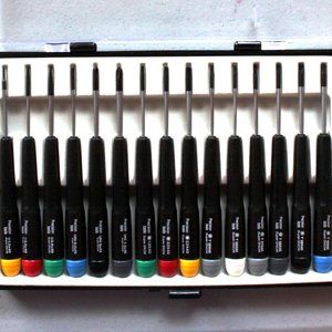 New 15 pcs Precision Screwdriver Tool Set Flat Blade, Phillips,Torks,Hex Key